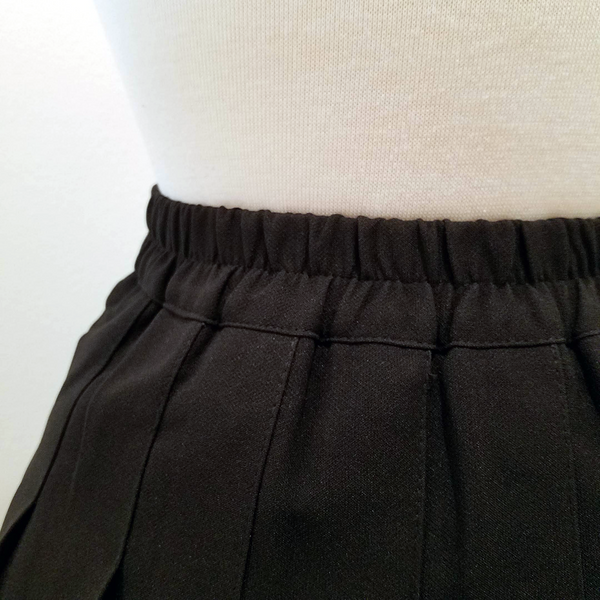 Sailor Pleated Mini-Skirt in Black