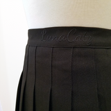 Sailor Pleated Mini-Skirt in Black