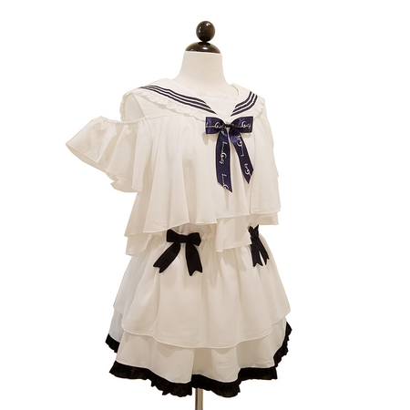 Navy JK Uniform Top & White Scarf | Japanese Sailor Fuku | Seifuku