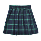 Green & Navy Signature Tartan A-Line Mini-Skirt